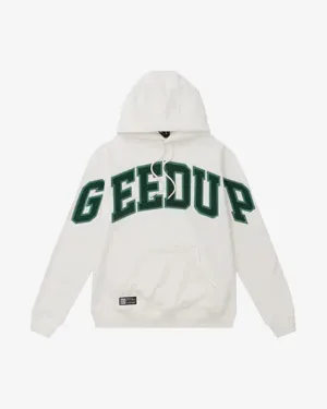 GEEDUP TEAM LOGO HOODIE WHITE GREEN