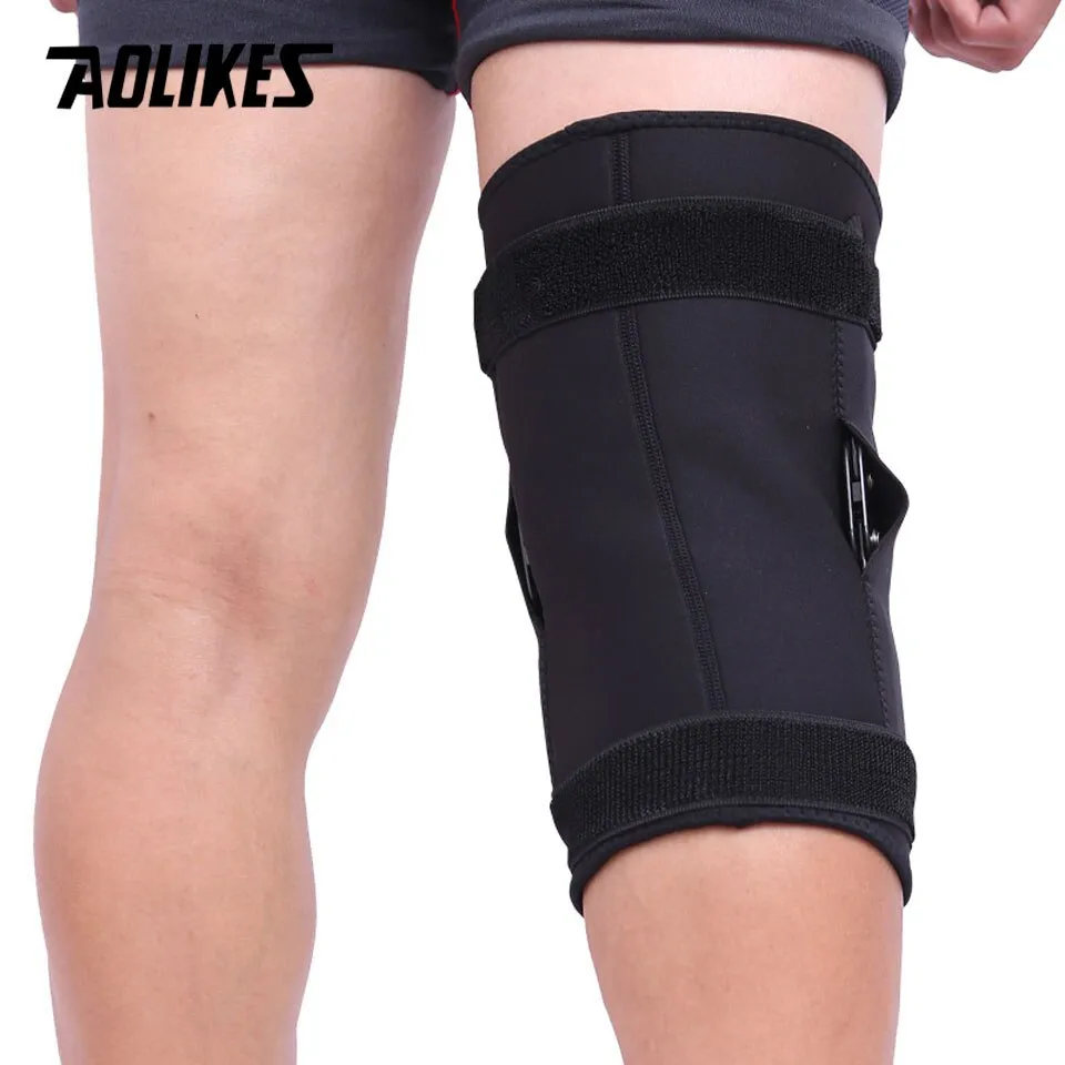 1PC Professional Sports Safety Knee Support Brace Patella Pads Hole Sports with Metal Plate