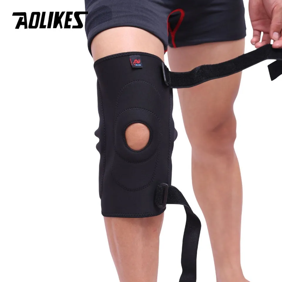 1PC Professional Sports Safety Knee Support Brace Patella Pads Hole Sports with Metal Plate