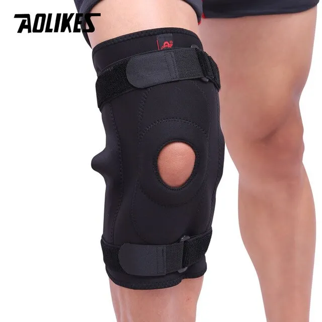 1PC Professional Sports Safety Knee Support Brace Patella Pads Hole Sports with Metal Plate