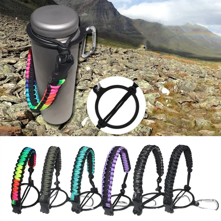 2 PCS Outdoor Camping Multifunctional Carabiner Water Bottle Handle(Gradient Rainbow)