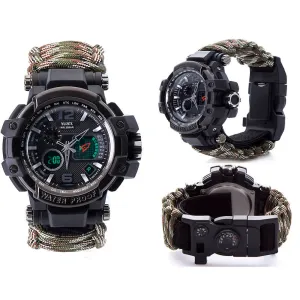 23 in 1 multifunctional outdoor survival waterproof sports watch