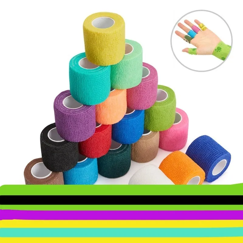 4.5m Colorful Sport Self Adhesive Elastic Bandage Wrap Tape