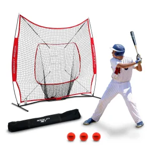 7x7 Sock It! Net PRO With 3 Training Balls & Adjustable Pitching Target