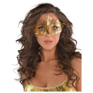 Adult Gold Filigree Mask