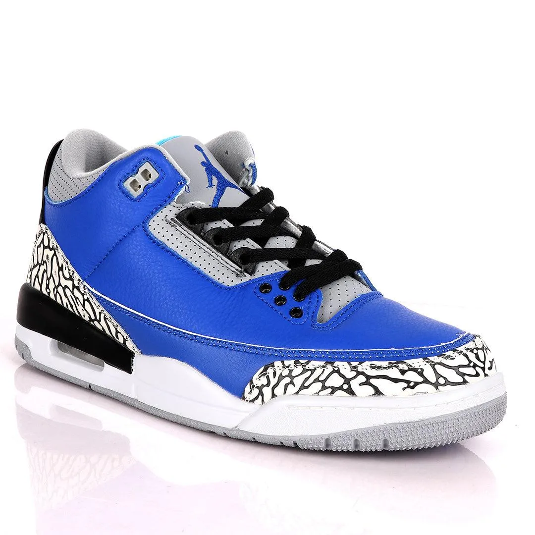 Air Jordan 3 Retro Tinker Varsity Royal Blue And Cement Grey Sneakers