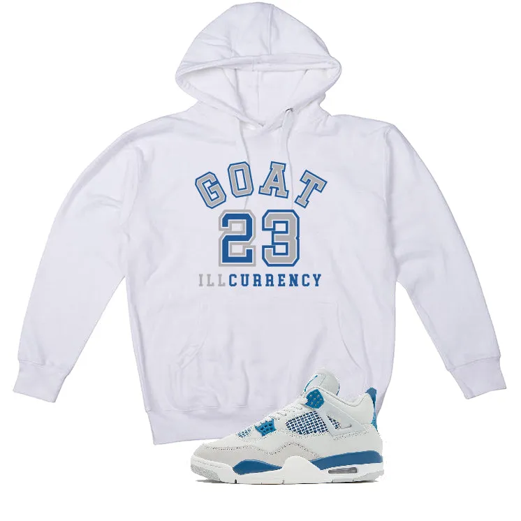 Air Jordan 4 “Military Blue” | illcurrency White T-Shirt (GOAT 23)