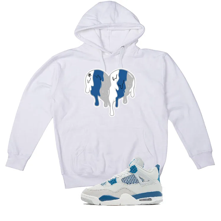 Air Jordan 4 “Military Blue” | illcurrency White T-Shirt (Heart)