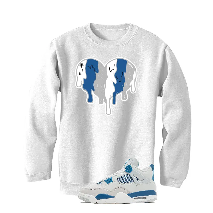 Air Jordan 4 “Military Blue” | illcurrency White T-Shirt (Heart)