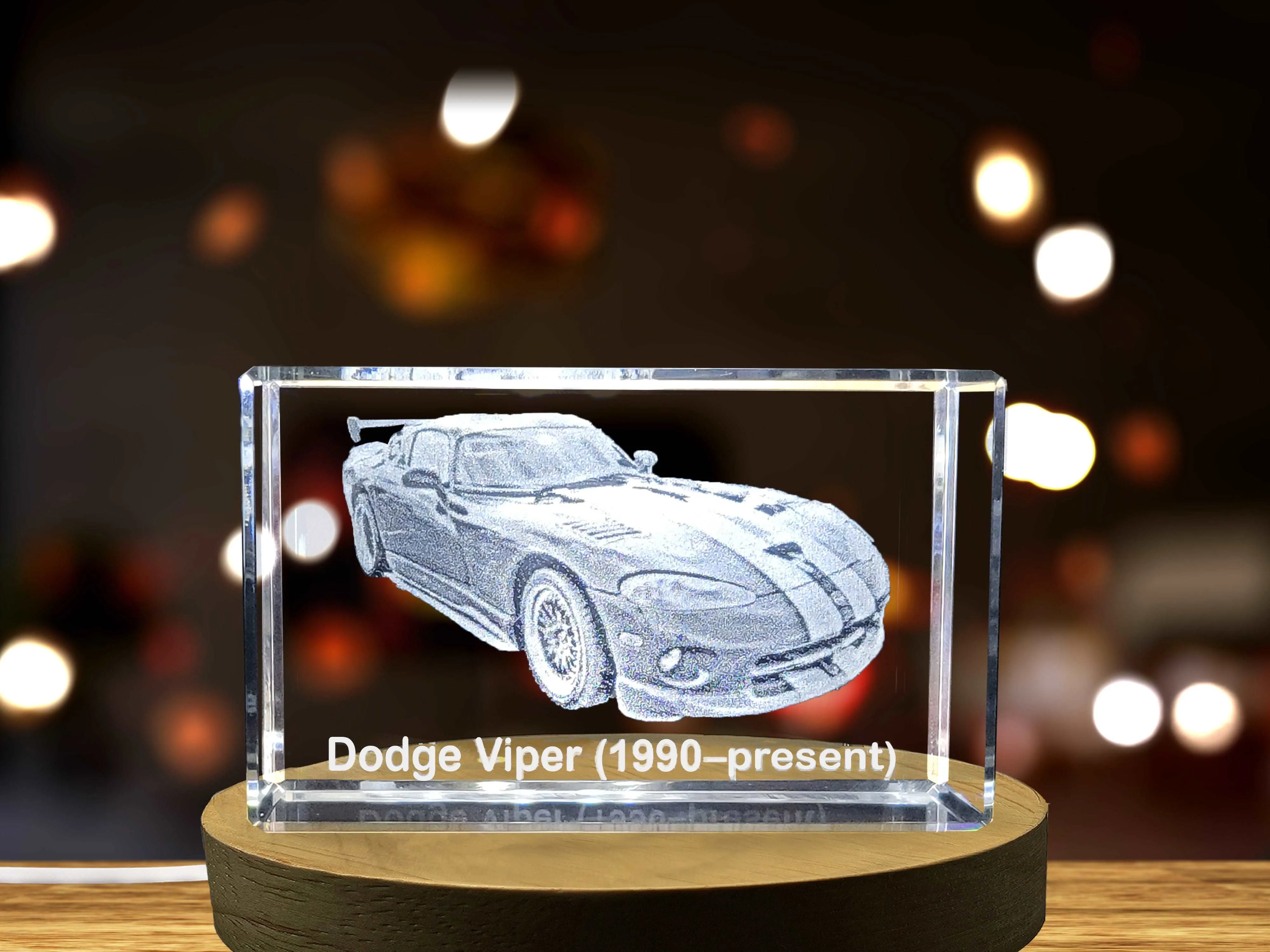 American Powerhouse: Dodge Viper (1990–present) - 3D Engraved Crystal Tribute