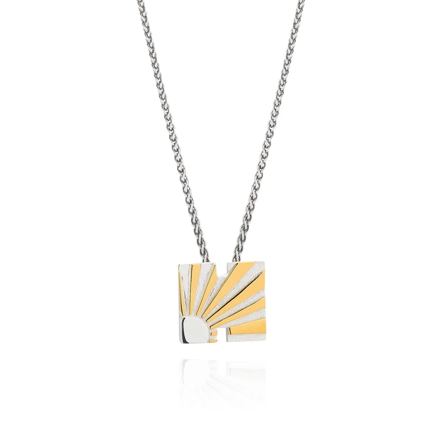 Art Deco Ray Initial Necklace by Yasmin Everley