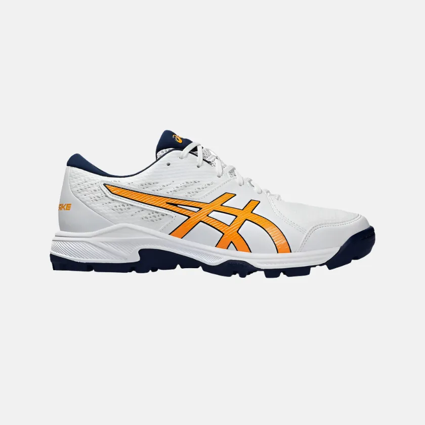 Asics GEL-PEAKE 2 Unisex Cricket Shoes -White/Stadium Orange