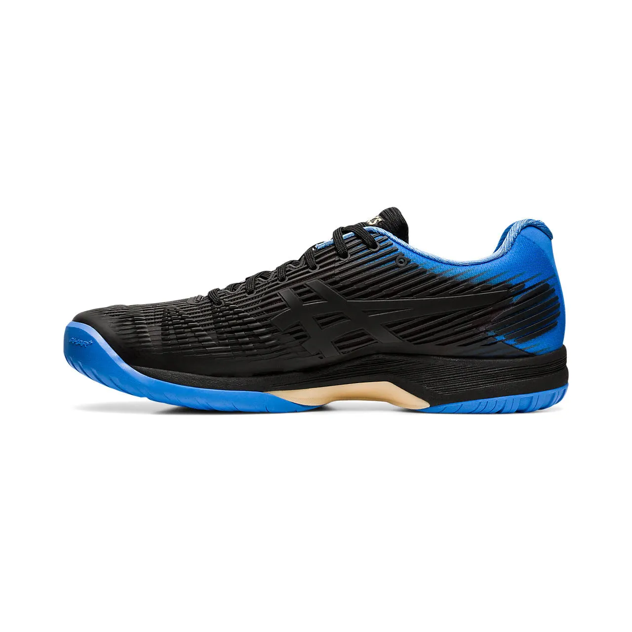 Asics Solution Speed FF Black Blue Mens Tennis Shoes