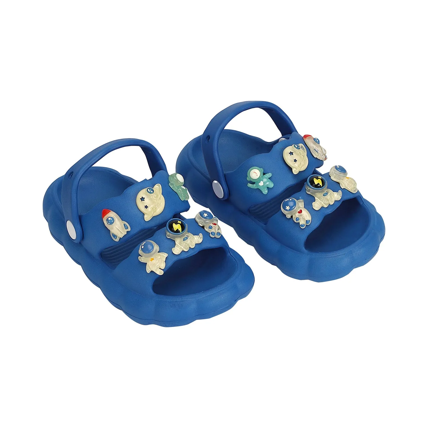 Astro Theme Applique Sandal Style Clogs - Blue