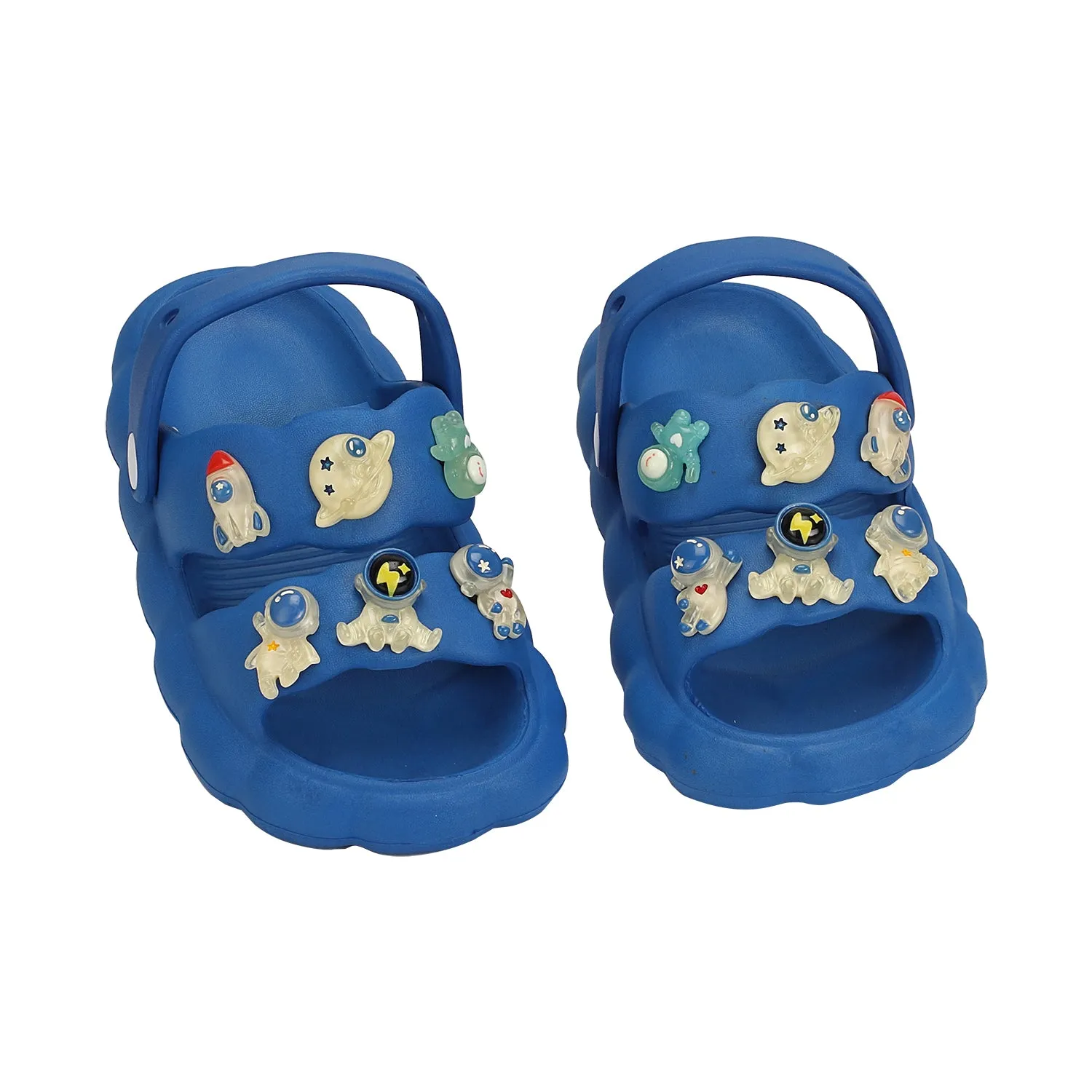 Astro Theme Applique Sandal Style Clogs - Blue