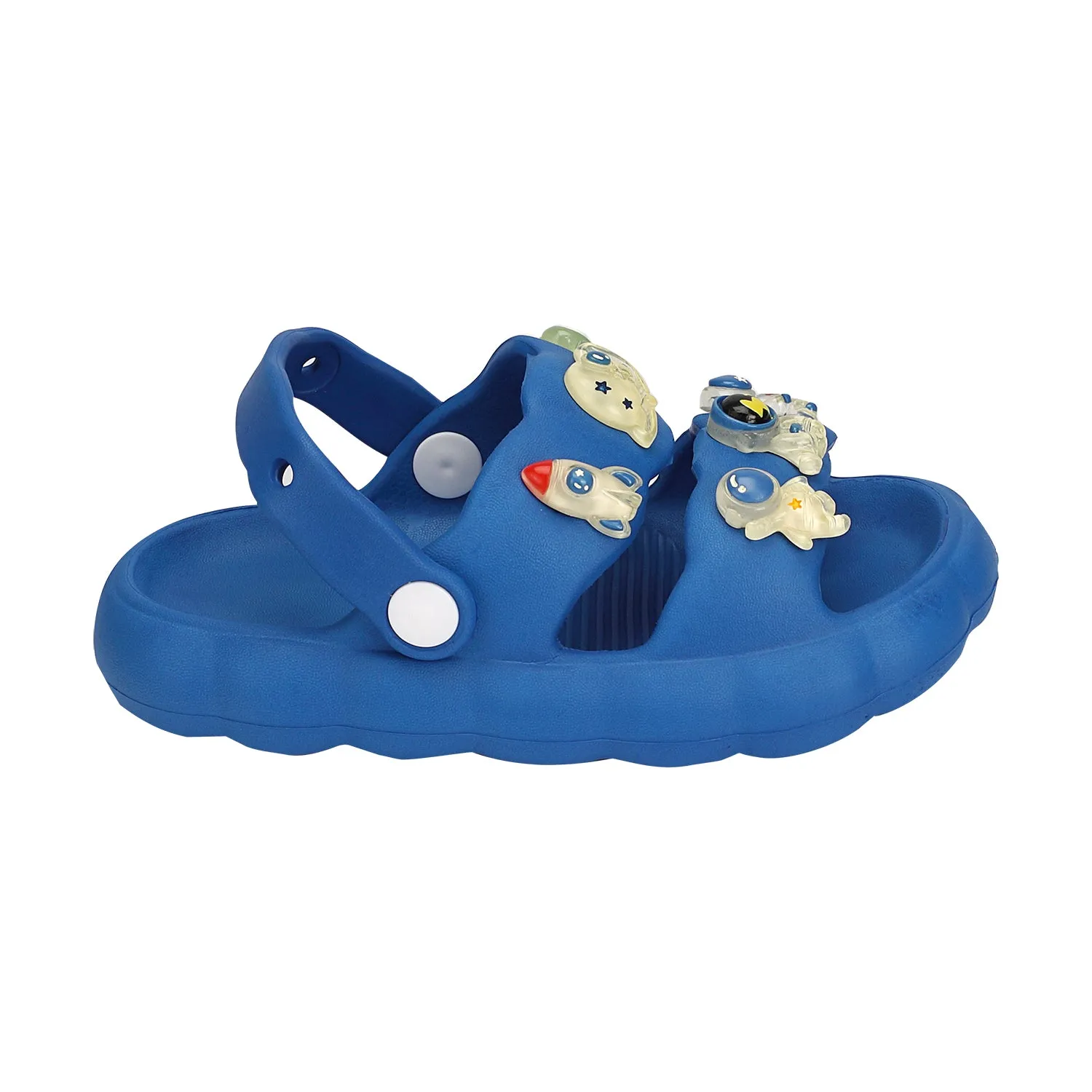 Astro Theme Applique Sandal Style Clogs - Blue