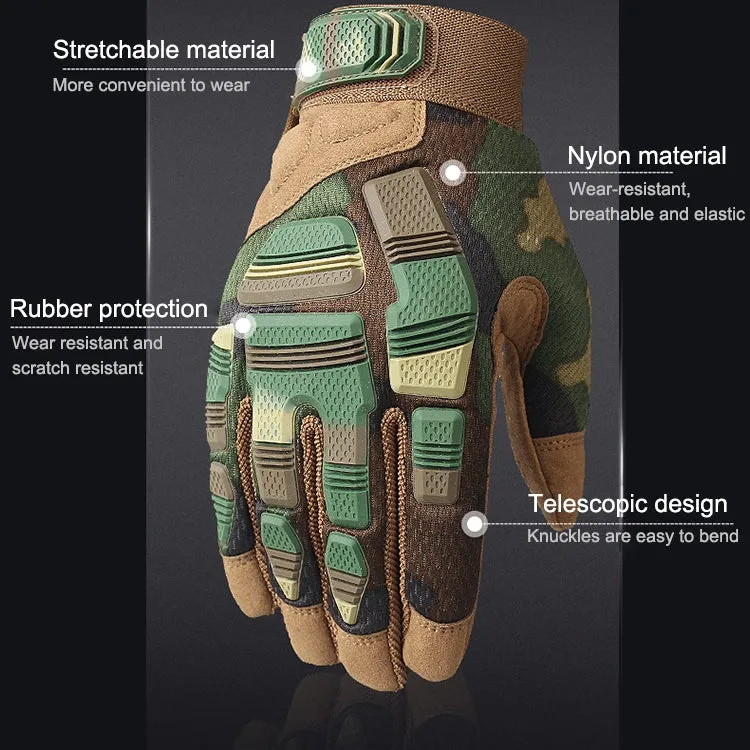 B33 Outdoor Mountaineering Riding Anti-Skid Protective Motorcycle Gloves, Size: S(Army Green)