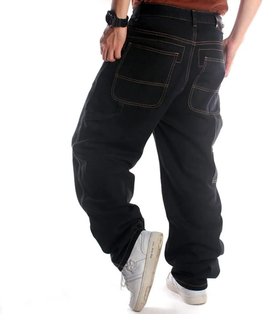 Baggy Jeans for Men Loose Fit Skateboard Pants Street Hip Hop Jeans