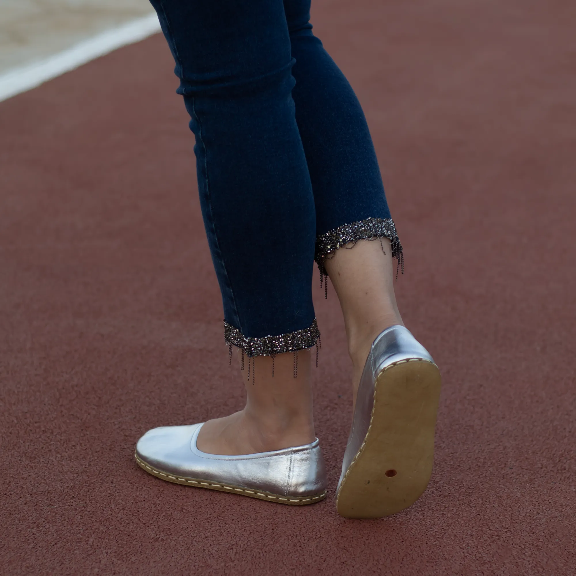 Barefoot Flat Shoes Silver for Women