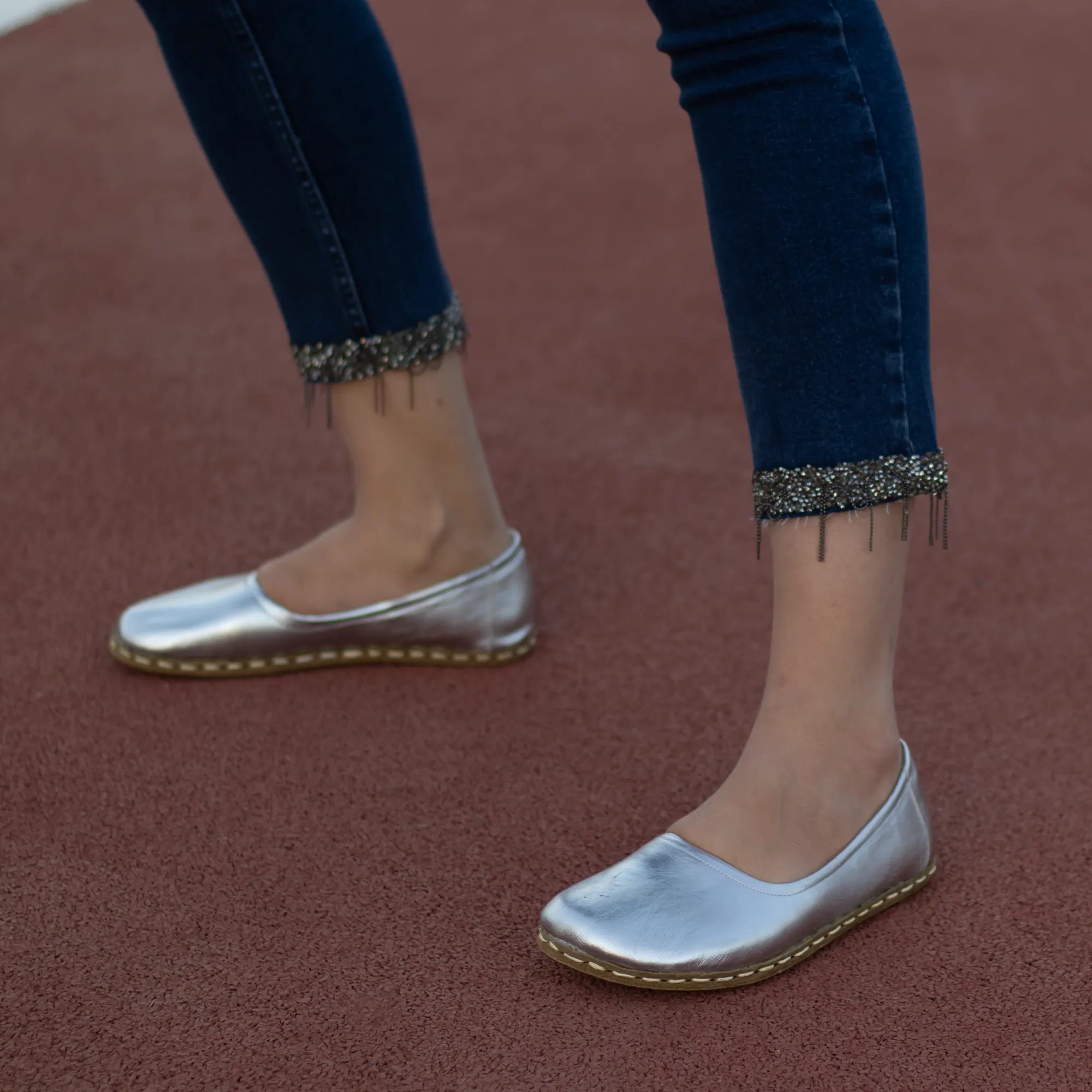 Barefoot Flat Shoes Silver for Women