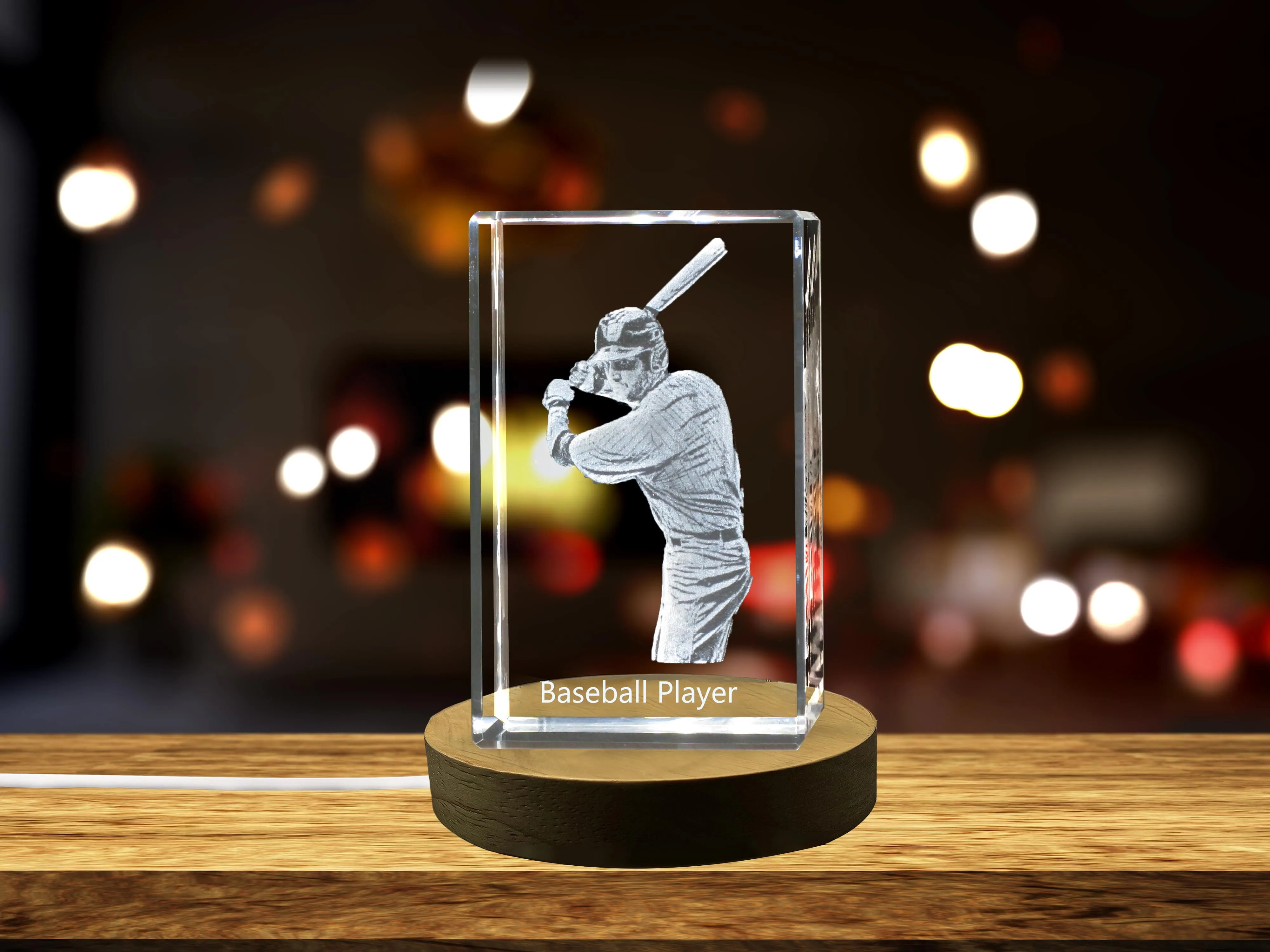 Baseball Player 3D Engraved Crystal 3D Engraved Crystal Keepsake/Gift/Decor/Collectible/Souvenir