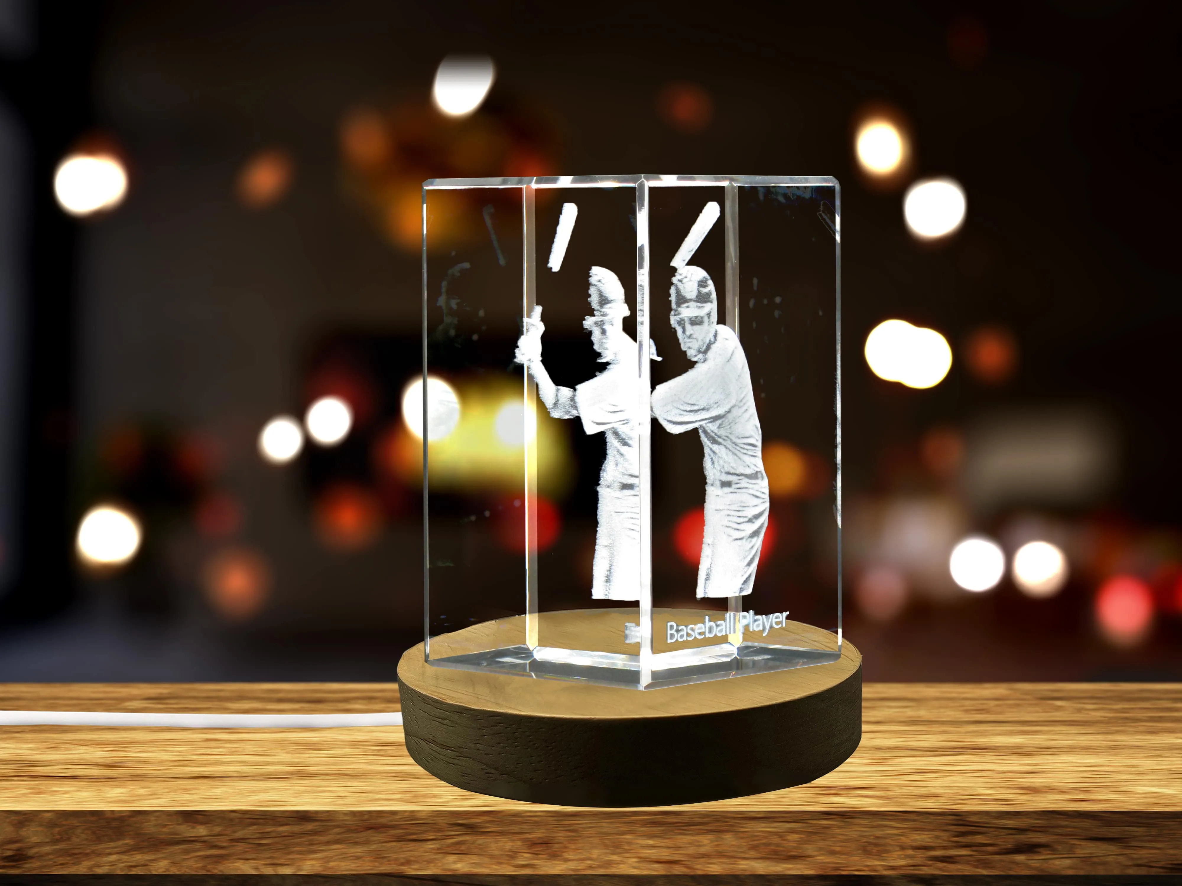 Baseball Player 3D Engraved Crystal 3D Engraved Crystal Keepsake/Gift/Decor/Collectible/Souvenir