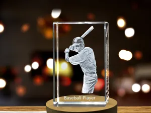 Baseball Player 3D Engraved Crystal 3D Engraved Crystal Keepsake/Gift/Decor/Collectible/Souvenir