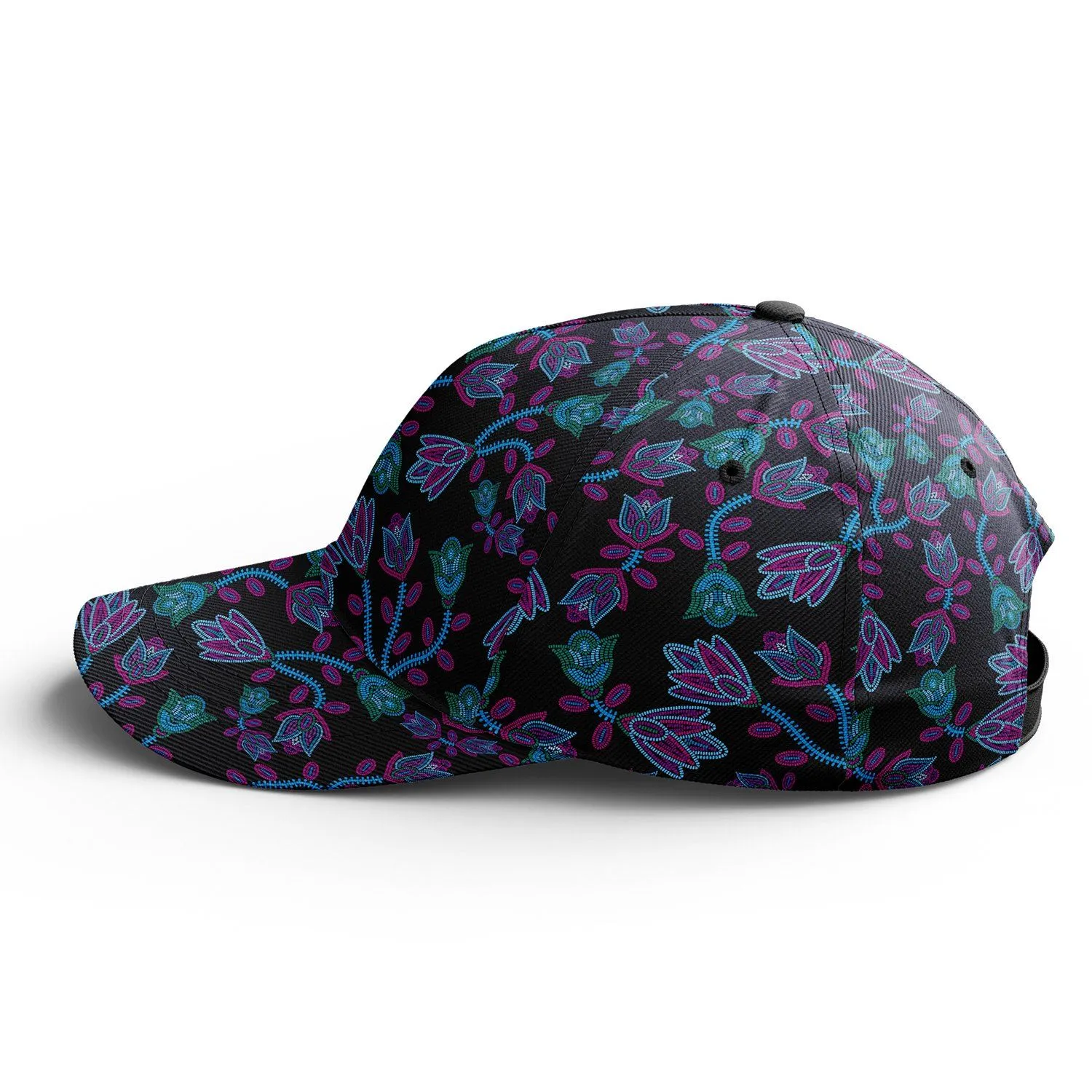 Beaded Blue Nouveau Snapback Hat