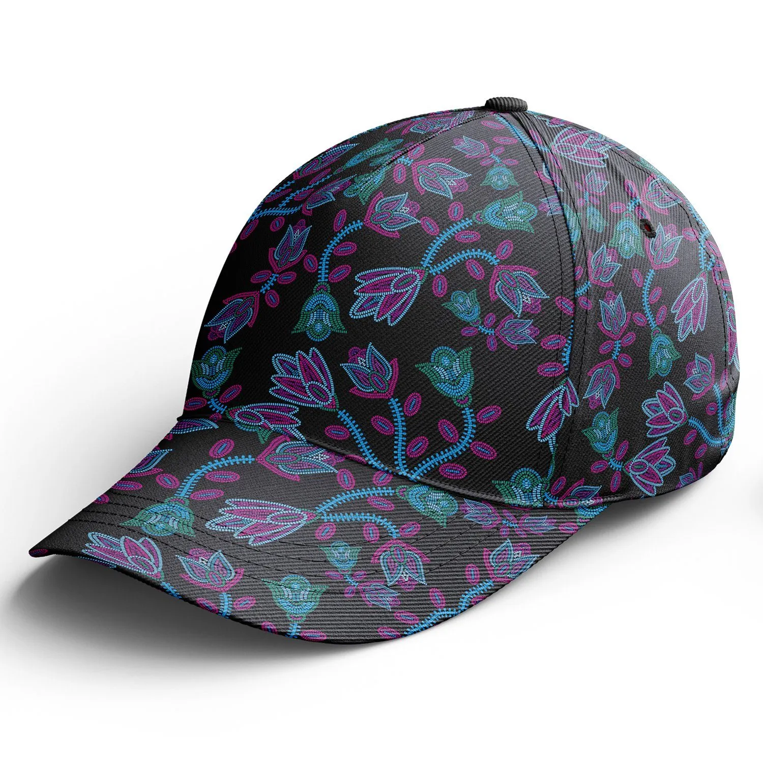 Beaded Blue Nouveau Snapback Hat