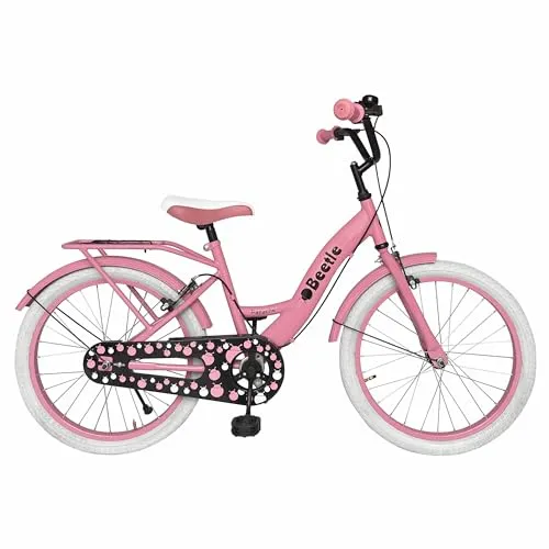 Beetle Panache 20T Kids Cycle with 12 Inches Steel Frame for 6 to 10 Year olds, Pink, Unisex