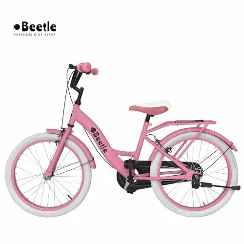 Beetle Panache 20T Kids Cycle with 12 Inches Steel Frame for 6 to 10 Year olds, Pink, Unisex