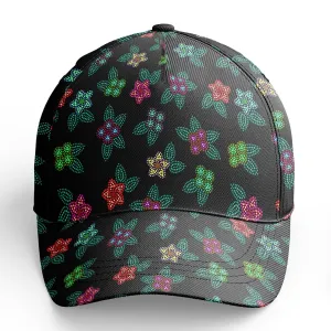 Berry Flowers Black Snapback Hat