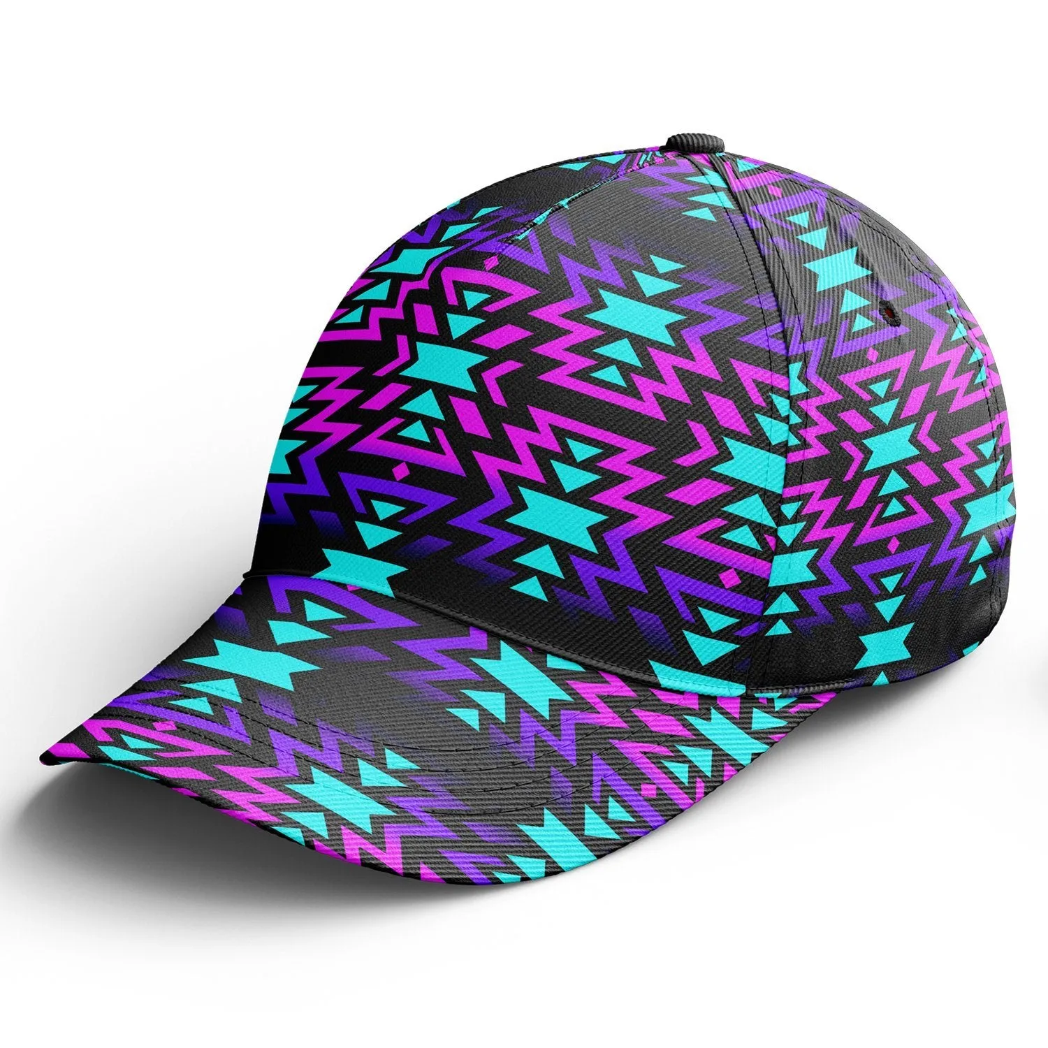 Black Fire Winter Sunset Snapback Hat