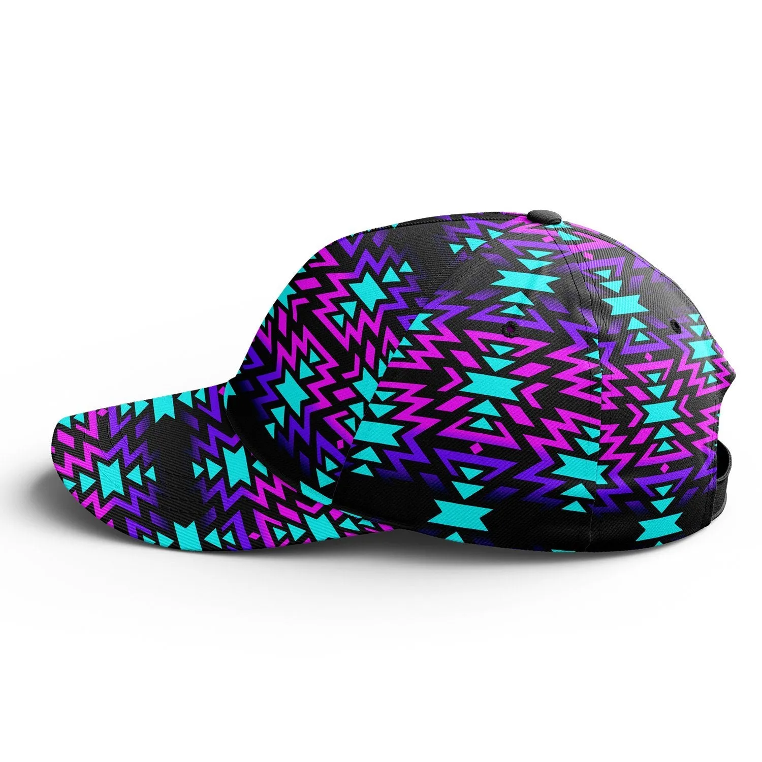 Black Fire Winter Sunset Snapback Hat