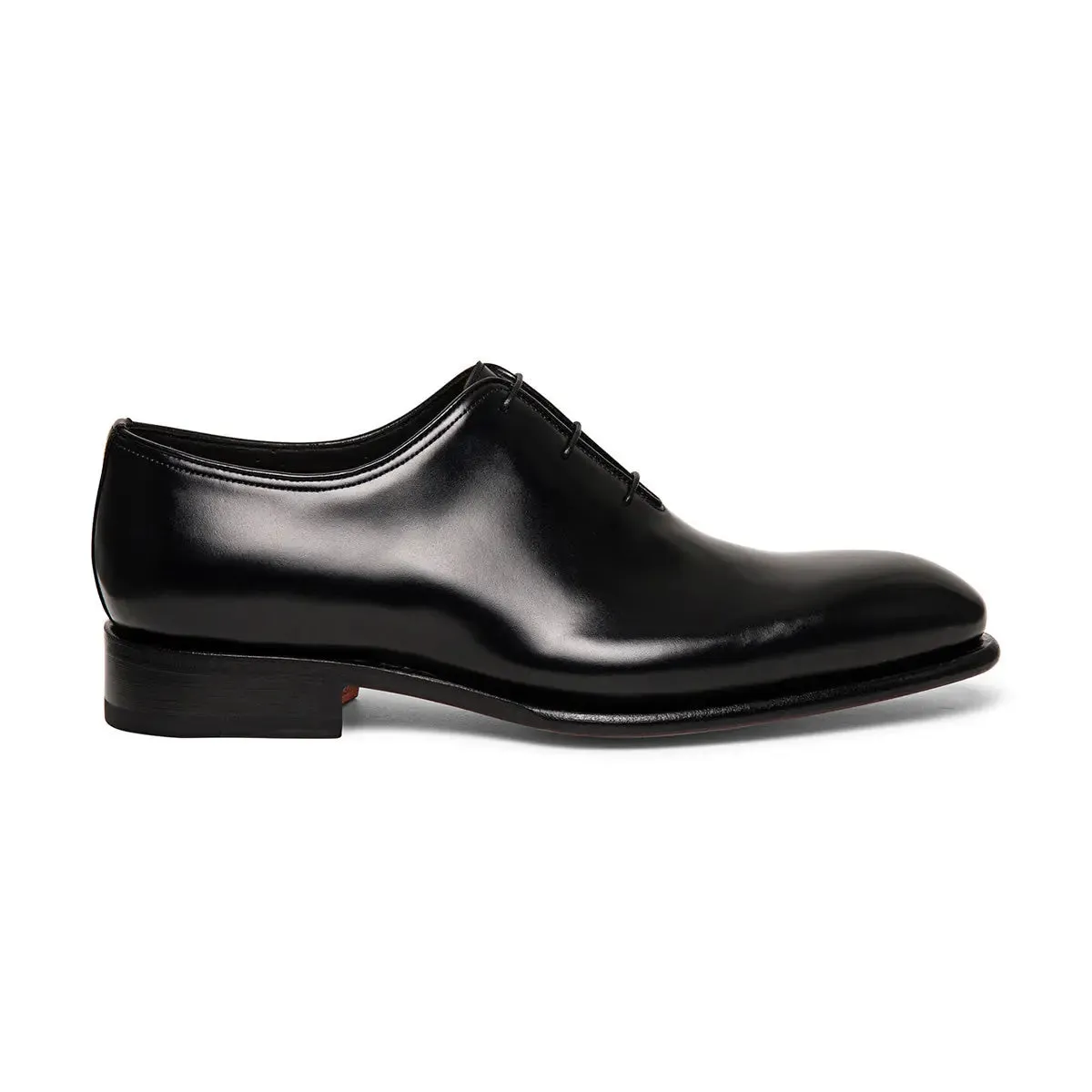 Black Polished Leather Oxford Shoe