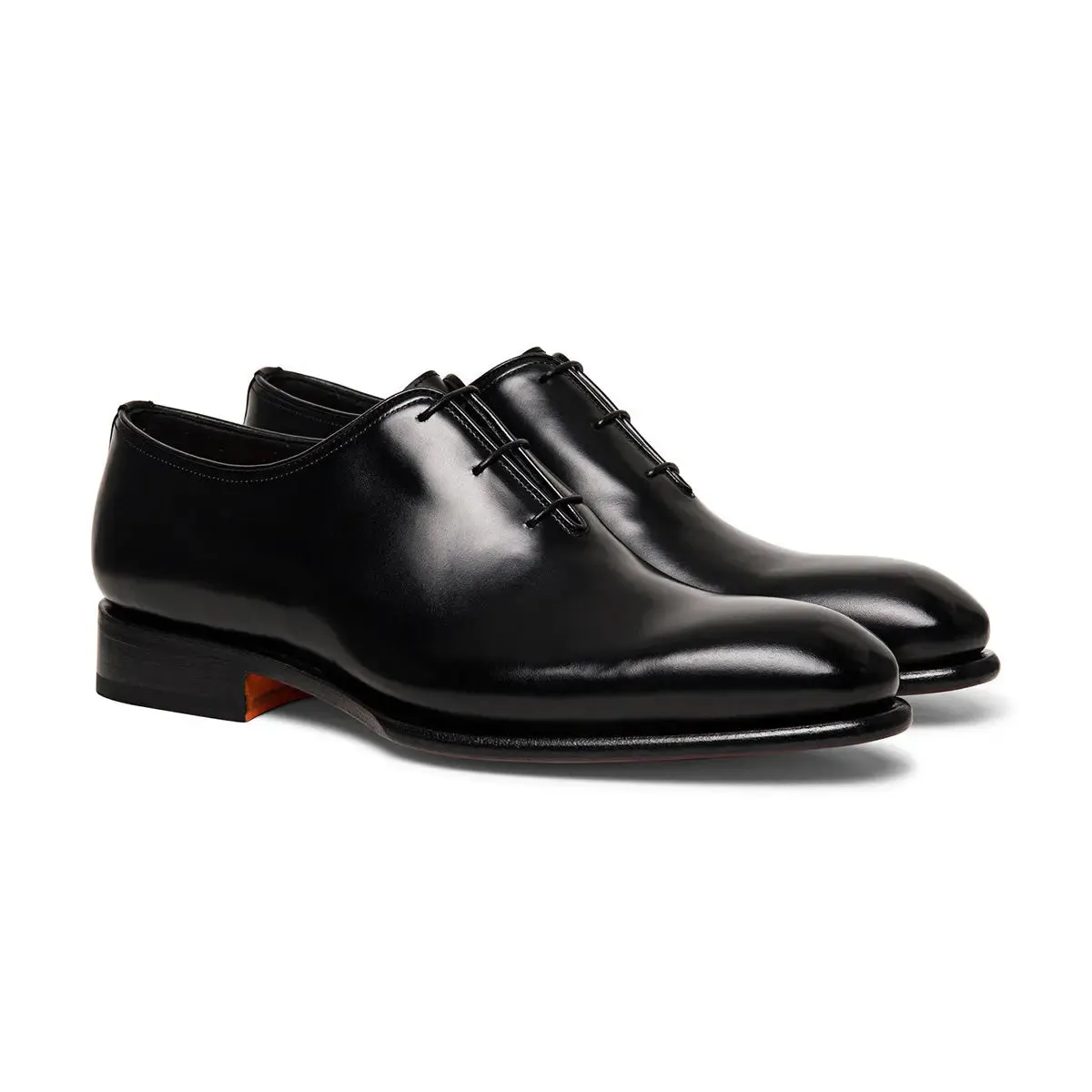 Black Polished Leather Oxford Shoe