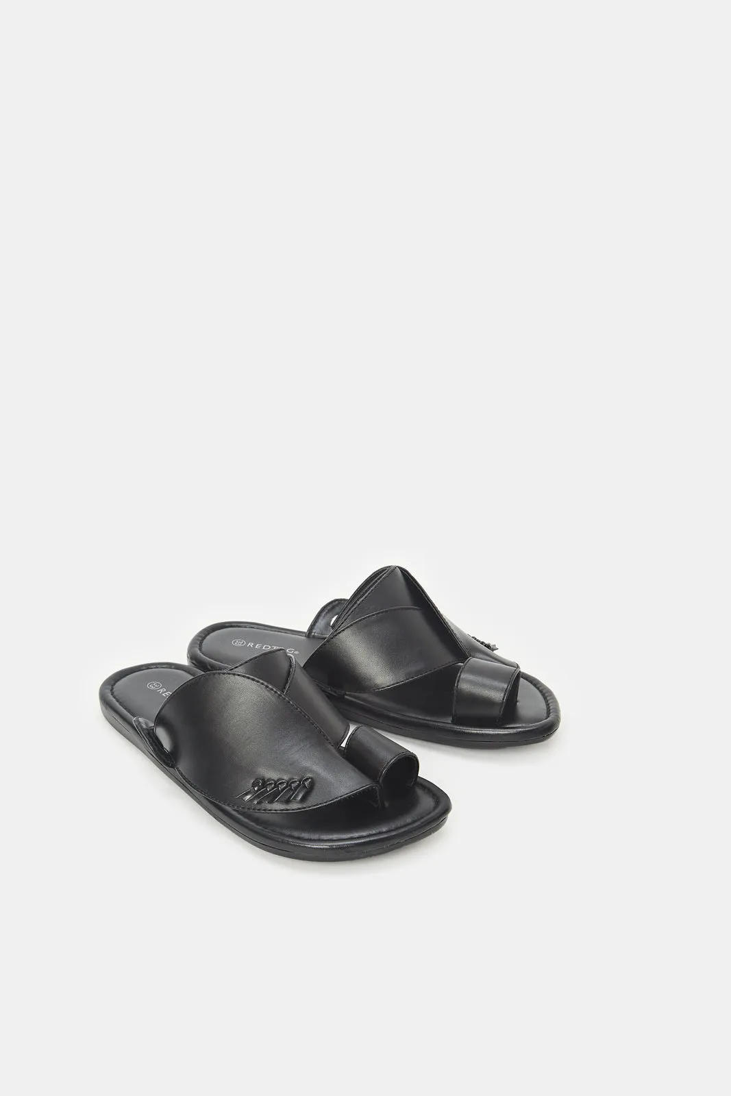 Boys Black Traditional Sandals