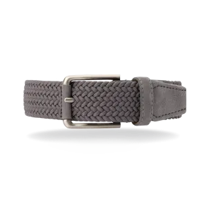 Braided Belt - Grey/Grey Suede