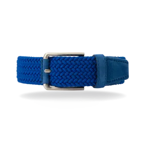 Braided Belt - Royal Blue Suede