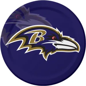 Bulk Pack of 16 Baltimore Ravens Paper Plates