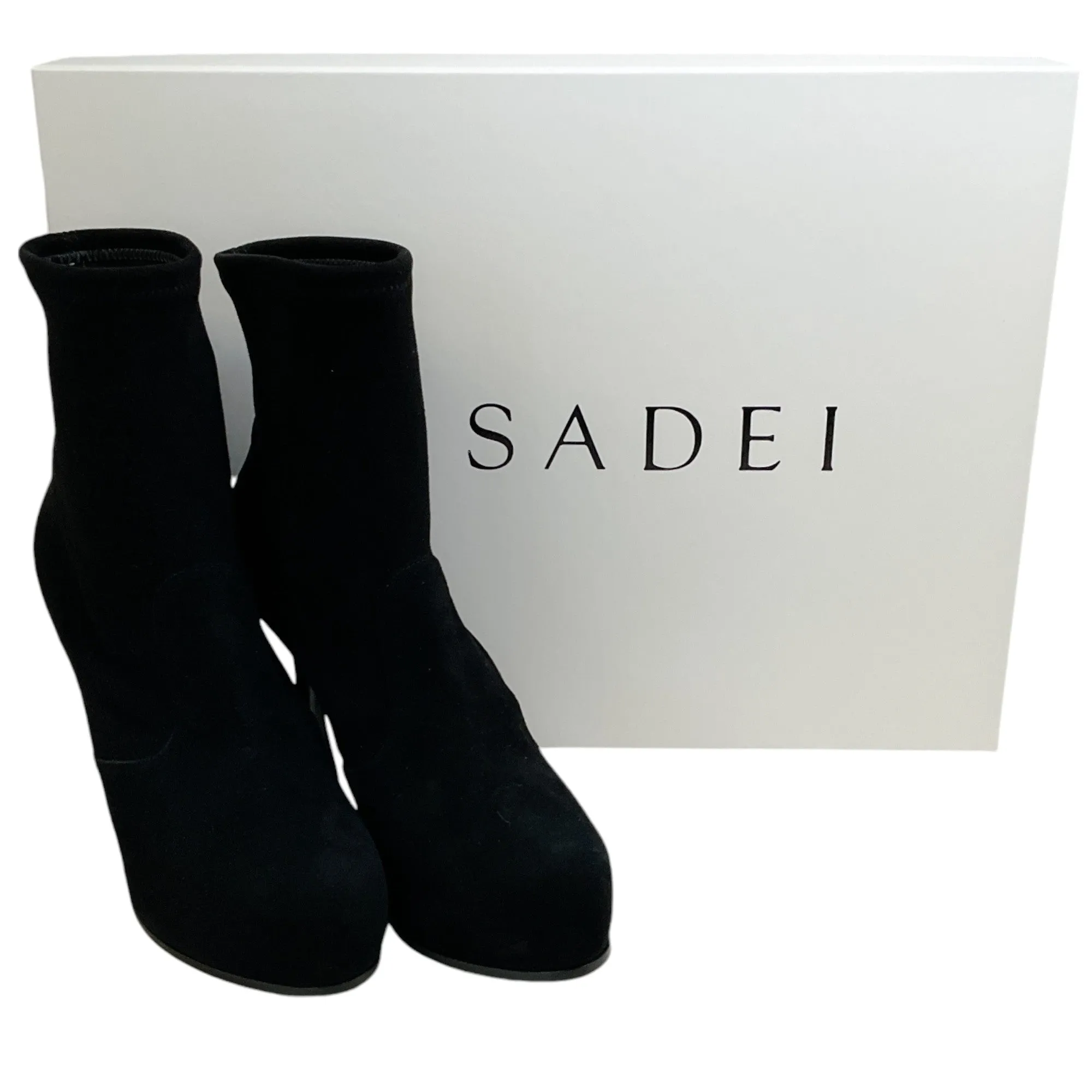 Casadei Black Suede Platform Booties