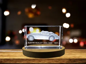 Classic British Heritage: Austin-Healey 3000 (1959–1967) - 3D Engraved Crystal Tribute