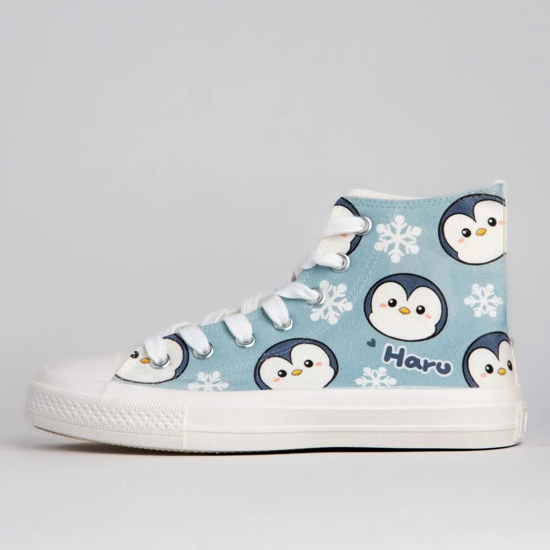 *CLEARANCE* Haru the Penguin High Top Canvas Shoes - Unisex