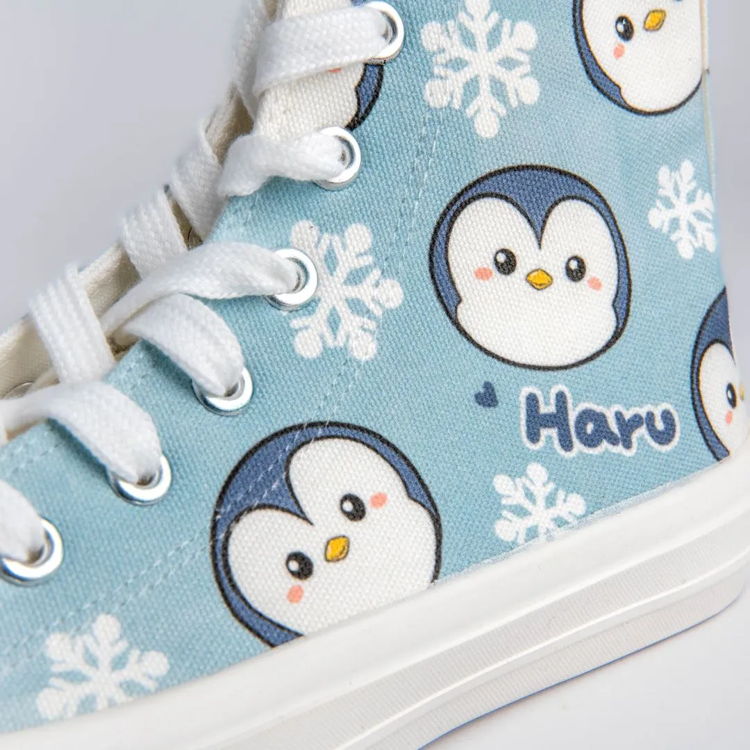 *CLEARANCE* Haru the Penguin High Top Canvas Shoes - Unisex