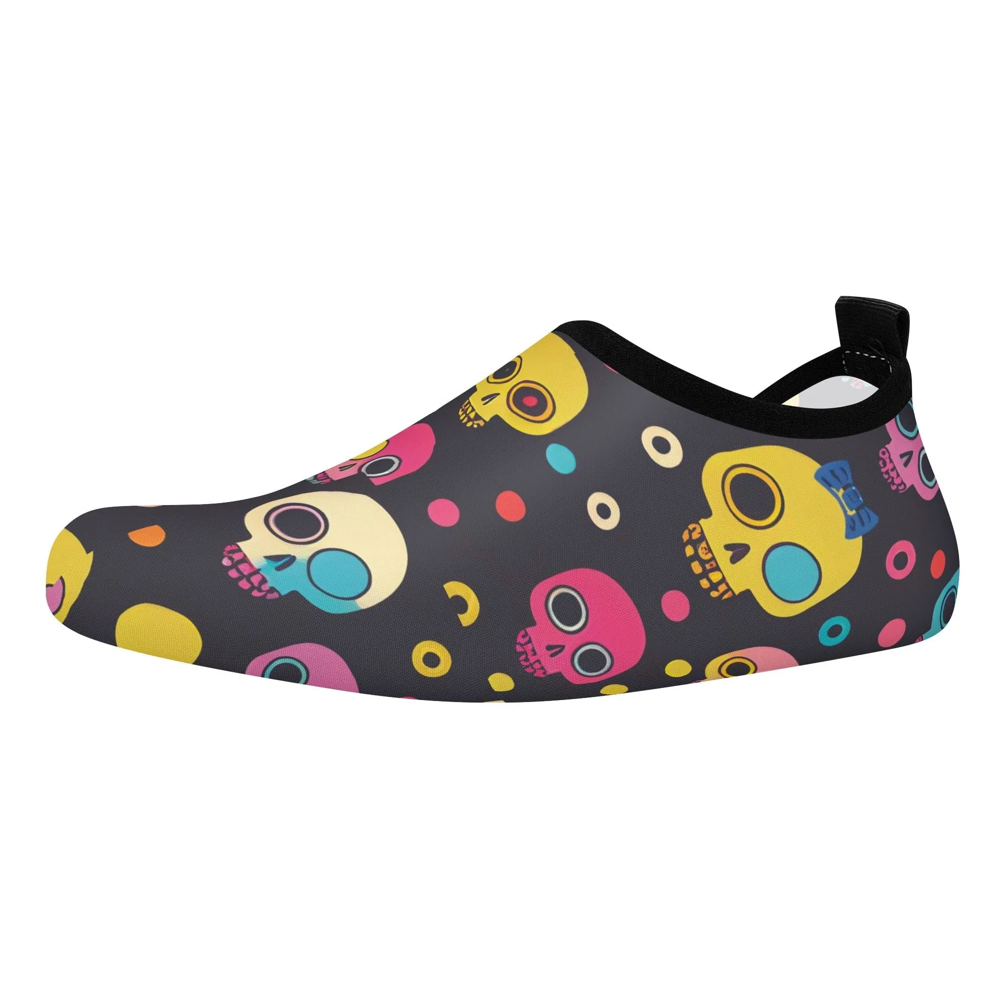 Colorful Skulls Kids Water Sports Skin Shoes