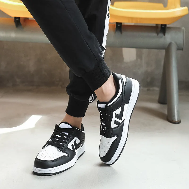 Couple Men Women Black White Sneakers Light Flat Shoes