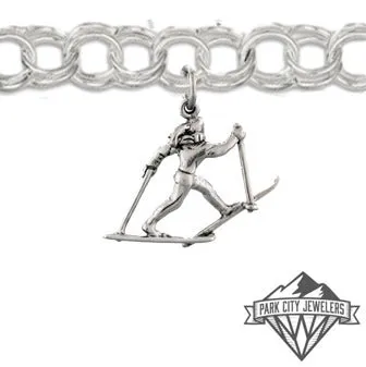 Cross Country Skier Charm