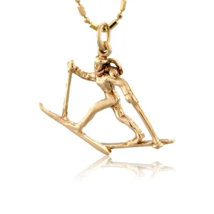 Cross Country Skier Charm