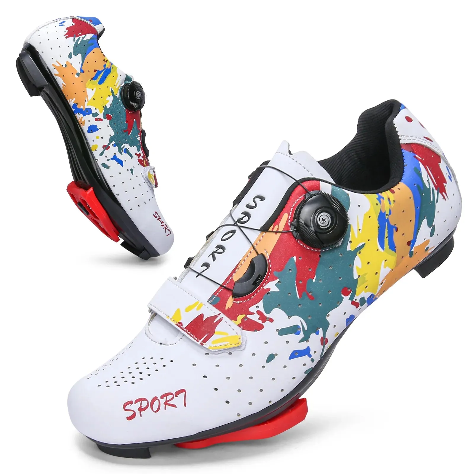 Cycling Shoes MTB Men SPD Road Dirt Bike Shoes Route Cleat Flat Sneaker Racing Women Bicycle Mountain Biking Shoes