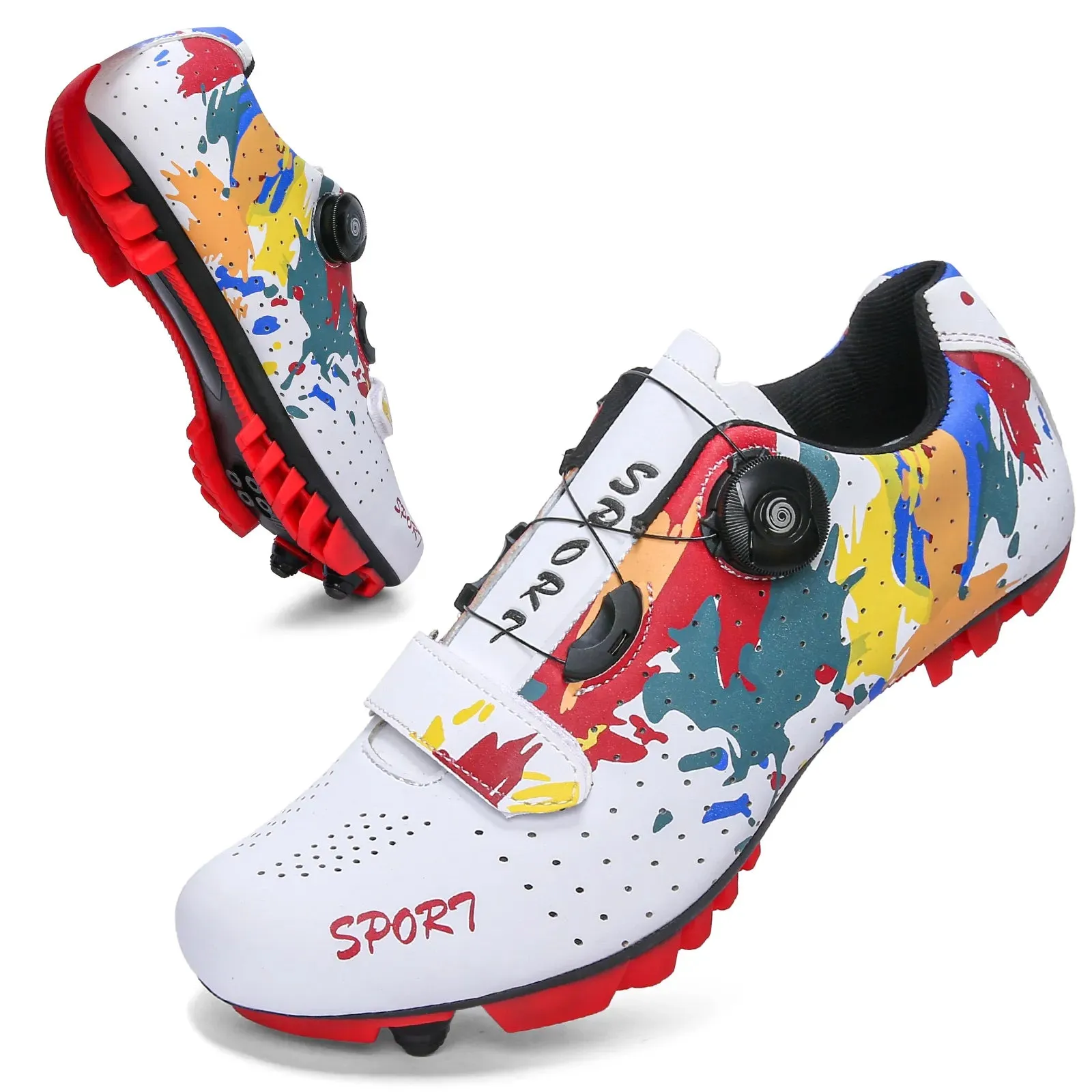 Cycling Shoes MTB Men SPD Road Dirt Bike Shoes Route Cleat Flat Sneaker Racing Women Bicycle Mountain Biking Shoes